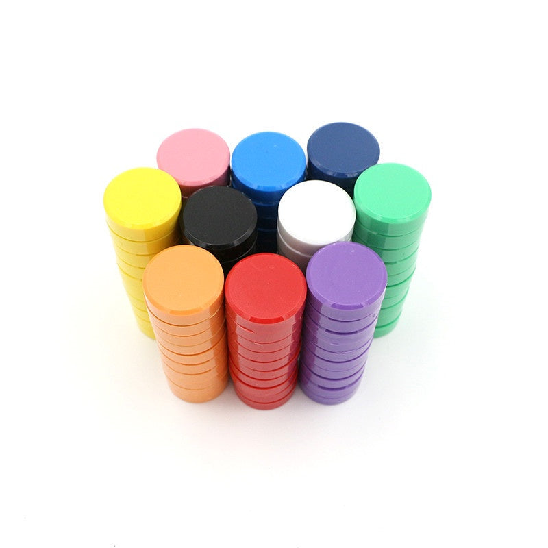 Pack of 60 Magnets, Whiteboard Magnets, Magnets for Magnetic Board, Magnets, Fridge, Colourful Round Magnets, Strong