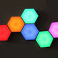 LED Hexagonal Desk Light Honeycomb Module LED Night Light Creative RGB Home Decor Quantum Wall Lamp