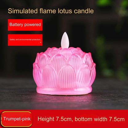 LED Lotus Lamp Seven Color AA Battery Power lotus lamp Buddha front lamp led Buddha