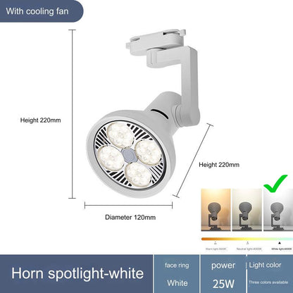New 35W  LED Track Light PAR30 Shop Rail Spotlights Par AC220V light Lamp
