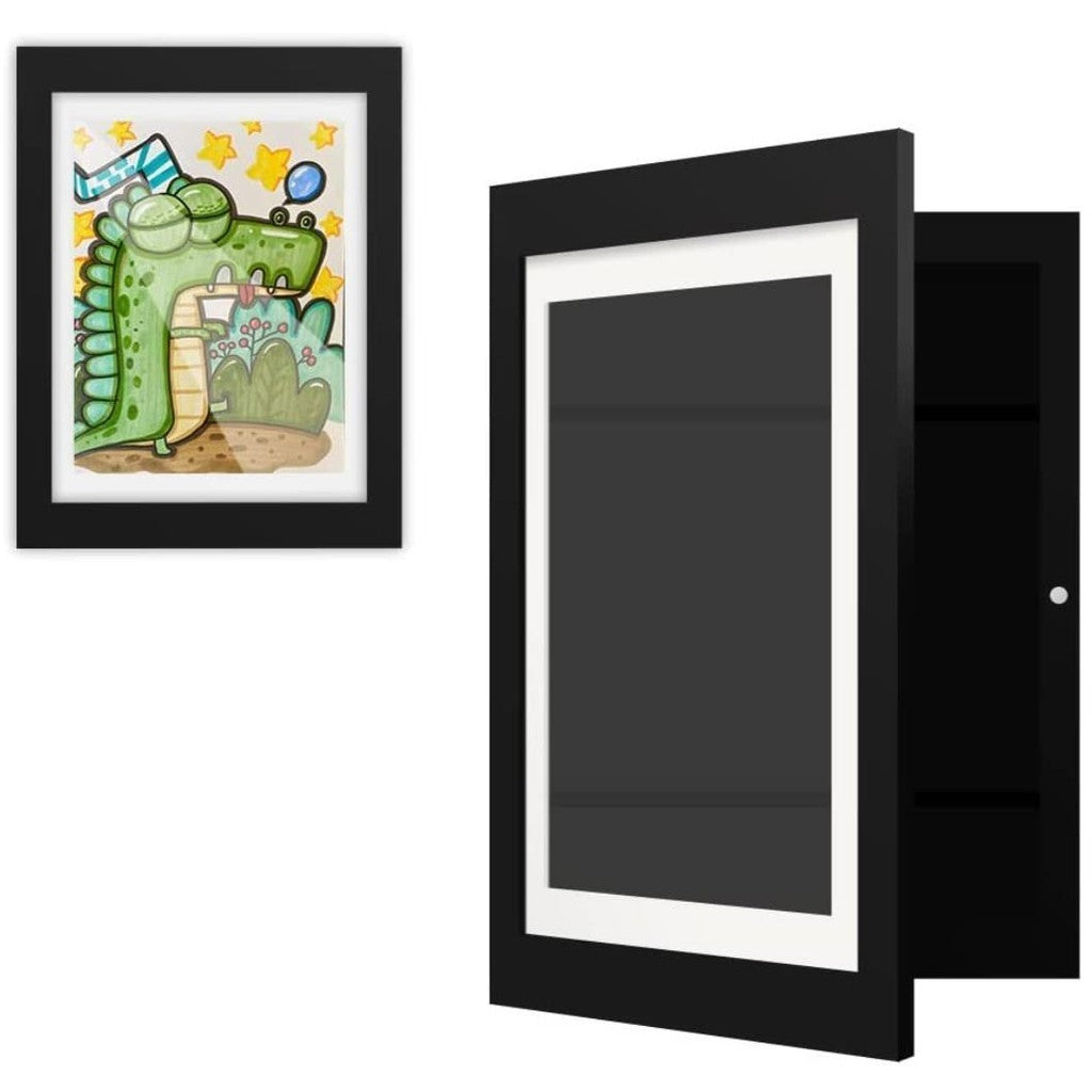 Kids Art Frames A4 Crafts Front Opening and Changeable Children Projects Drawing Portfolio Storage Box