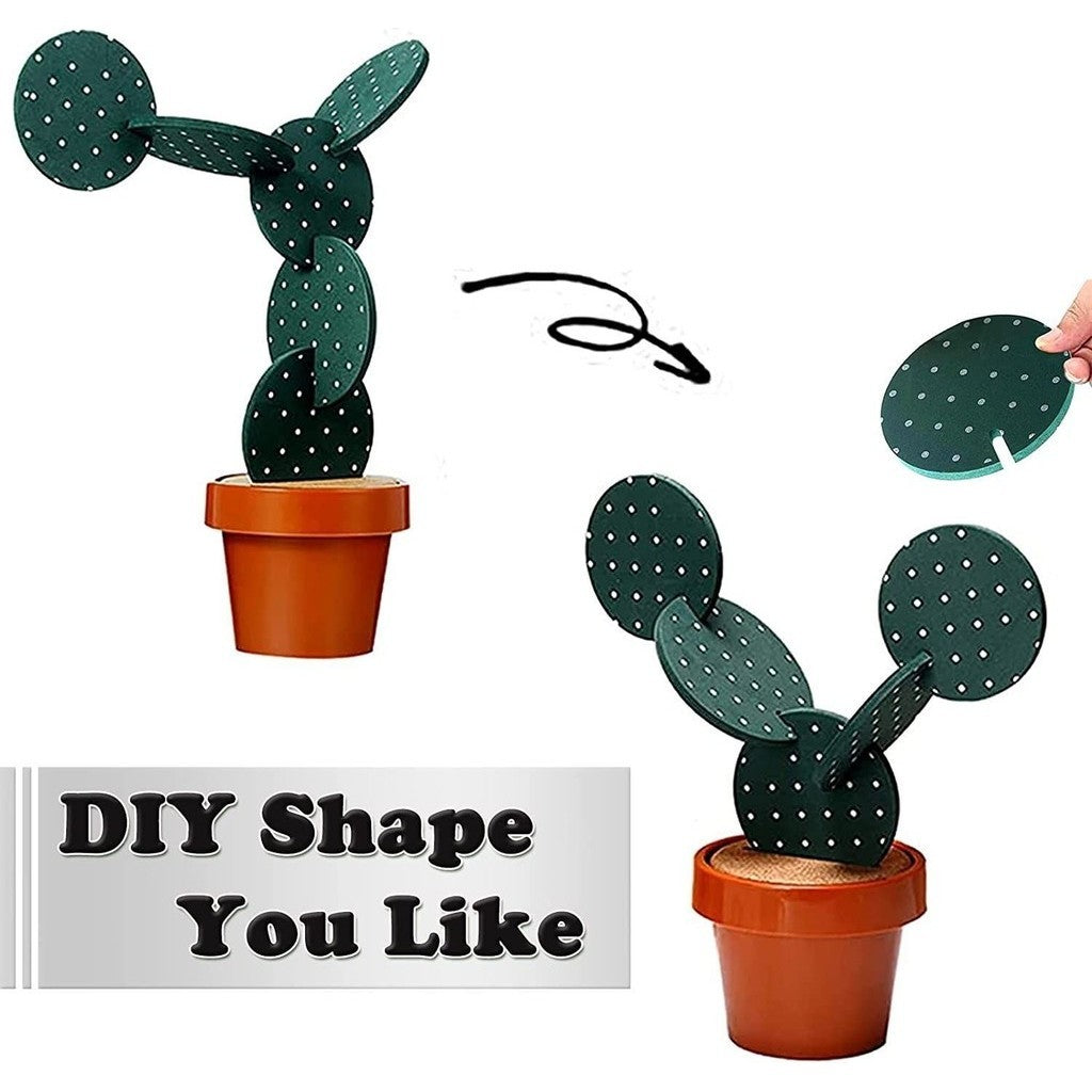 DIY Cactus Potted Coaster Table Decoration Novelty Insulation EVA Cup Mats