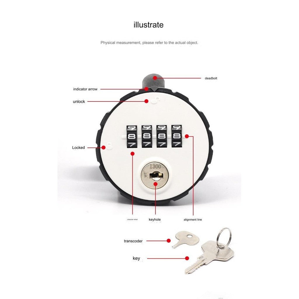 Combination Cabinet Cam Lock Protection Security Drawer Door Weatherproof Drawer Lock