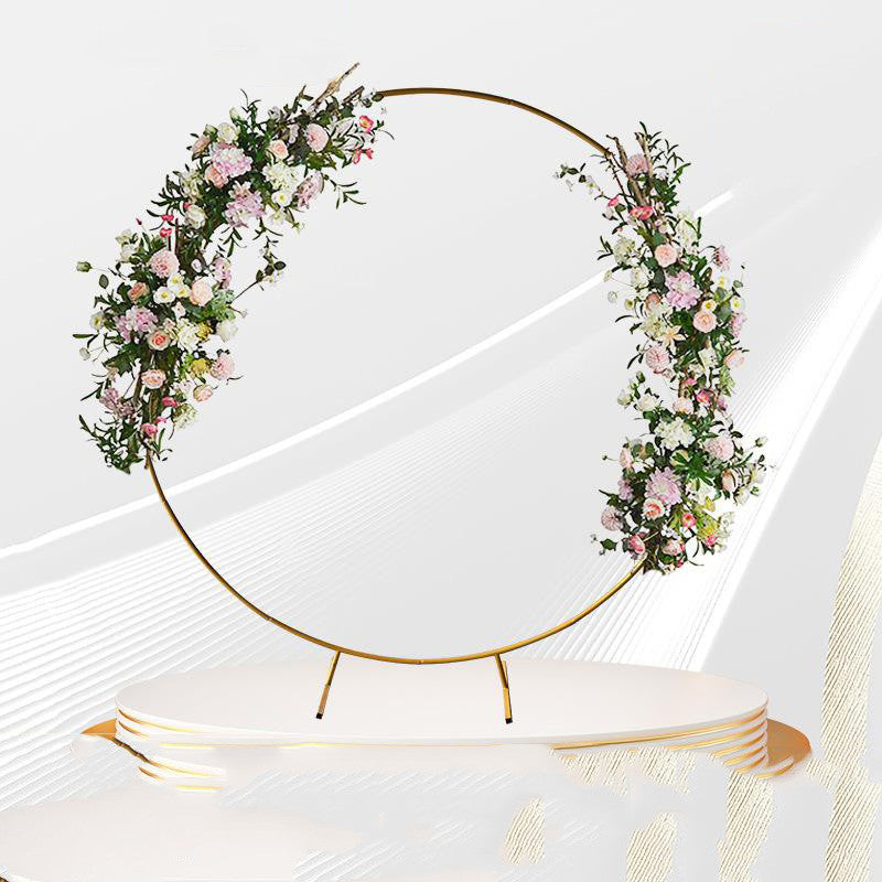 1M/1.5M/2M Golden Metal Round Balloon Stand Circle Arch Kit Birthday Wedding Party Backdrop Decoration Party Supplies