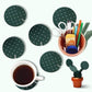 DIY Cactus Potted Coaster Table Decoration Novelty Insulation EVA Cup Mats