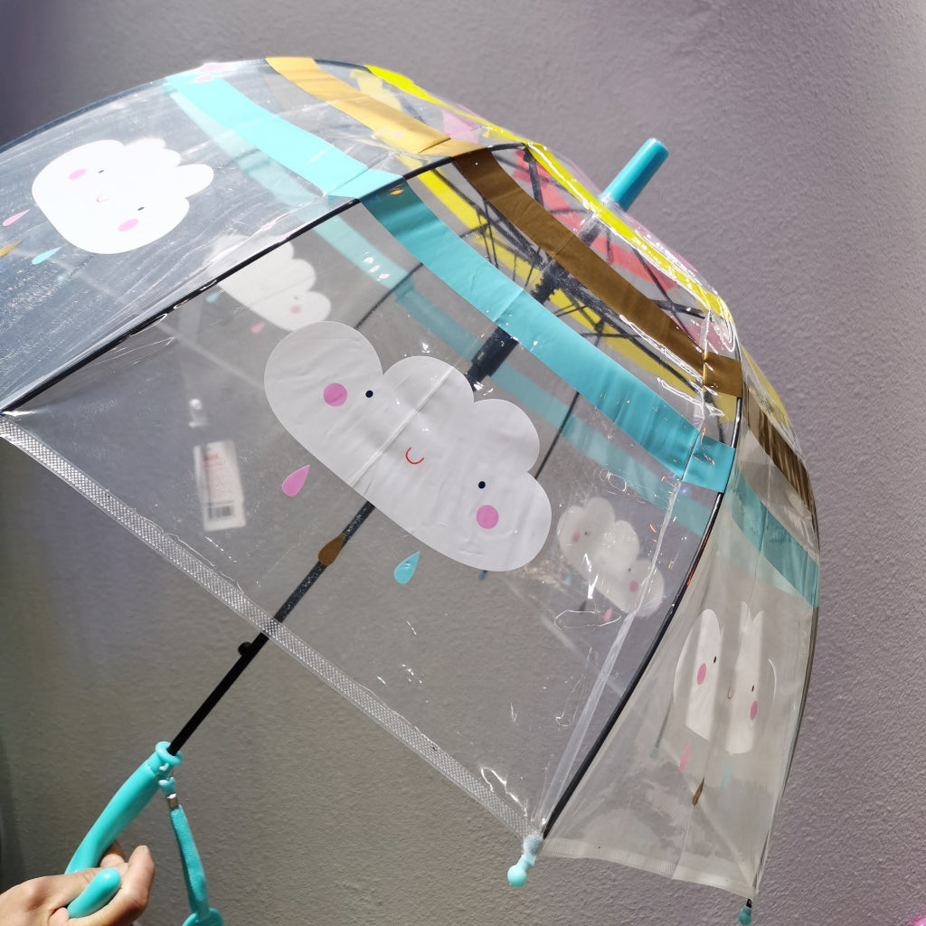 Kids Umbrella Clear Transparent Umbrella Cartoon Arched Children's Lightweight Umbrella