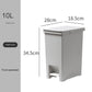 10L Sorting Trash Can with Foot Pedal Cover Dustbin with Lid Nordic Style Kitchen Trash Bin Bathroom Trashcan