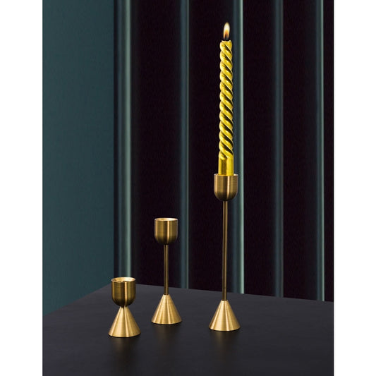 Elegant Candle Holder Gold Candles Stick for Holiday Tabletop hotel Desktop Party Home decoration gold candlestick