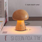 LED MINI Night Light With Touch Switch Wooden Cute Mushroom Bedside Table Lamp For Bedroom Children's Room Sleeping Lamp