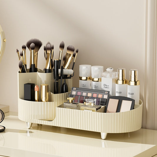 Desktop Rotation Combination Makeup Brush Storage Box Makeup Organizer Table Top Dressing Table Lipstick Eye Shadow
