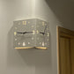 Ins Wind Corner Clock Double-Sided Wall Clock Living Room Creative Simple Modern Two-Sided Wall Clock Free Hole Fashion