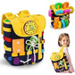 Baby Montessori Felt Busy Bag Toy with Pop Tubes Busy Board Backpack Tie Shoelaces Cognitive Learning