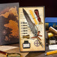 Retro Mechanical Feather Pen Gift Box Dip Birthday High-Value Pen Set