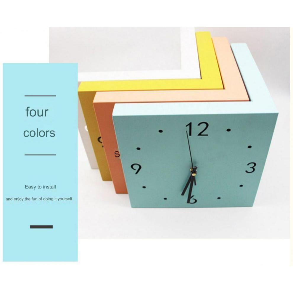 Ins Wind Corner Clock Double-Sided Wall Clock Living Room Creative Simple Modern Two-Sided Wall Clock Free Hole Fashion