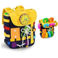 Baby Montessori Felt Busy Bag Toy with Pop Tubes Busy Board Backpack Tie Shoelaces Cognitive Learning