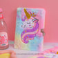 Notebook Feather Book Unicorn Character Cute Unicorn Planner Book Children's Student Diary With Lock