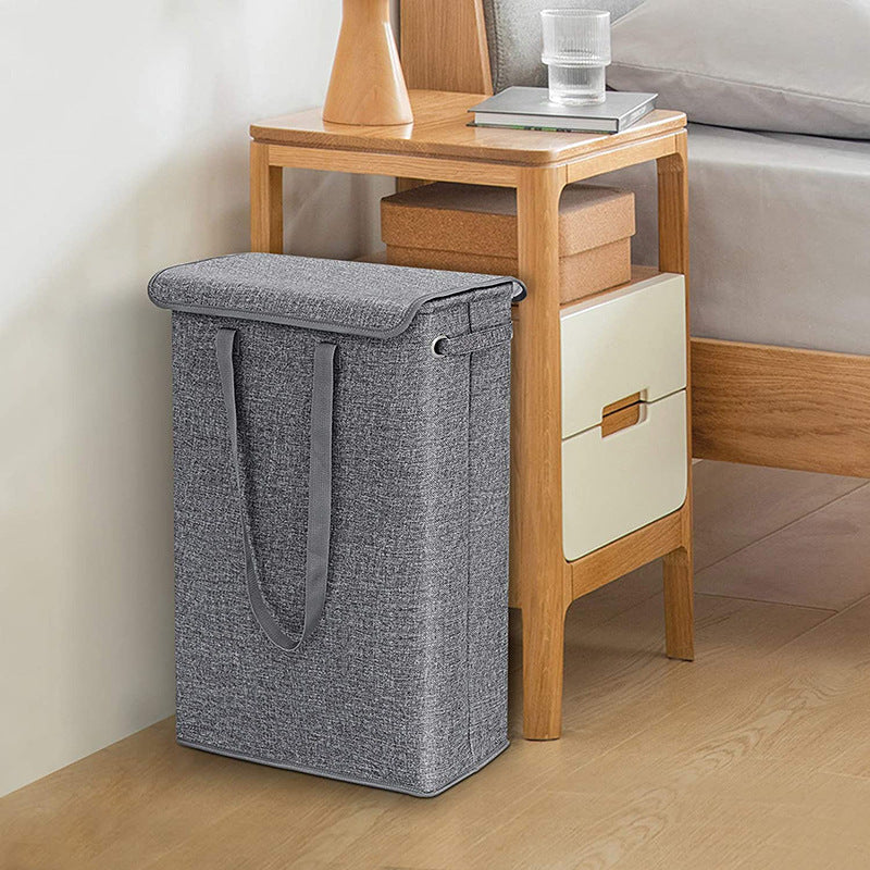 Dirty Clothes Storage Basket Foldable Large Linen Waterproof Home Laundry Basket with Cover