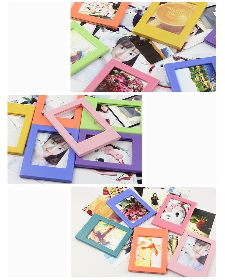 Magnetic Photo Frames for Fujifilm Instax Mini Film Papers, Colorful Double Sided Fridge Picture Frame, Magnets Children