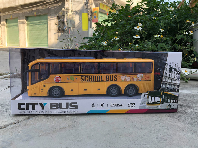 Simulation Remote Control School Bus Toy For Kids Mainan Kerata Remote Control Bas Sekolah Mainan Budak(2708)