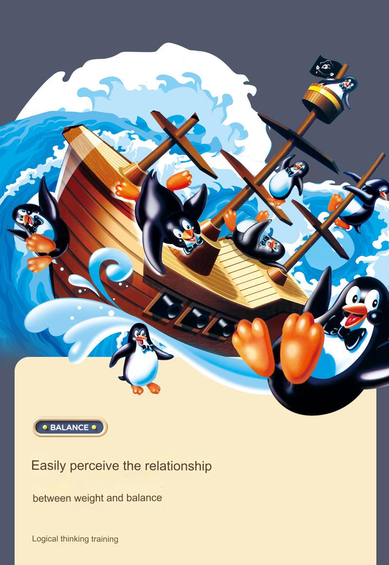 Penguin Pirate Boat Balancing Game/Penguin Pop n Drop/ Penguin Trap Tabletop Fun Toy Family Kids Games