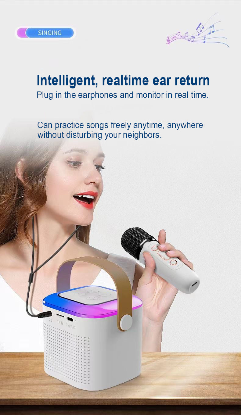 Mini Portable microphone audio integrated microphone home karaoke home wireless Bluetooth KTV mini set