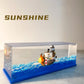 One Piece Thousand Sunny Ship Fluid Figure Liquid Drift Bottl Creative Ship Sea Hourglass Healing Decompression Model