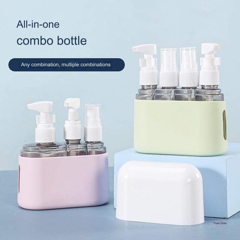 Bottle travel sub-bottle four-in-one set spray bottle emulsion bottle portable empty bottle ultra-fine fog Facial