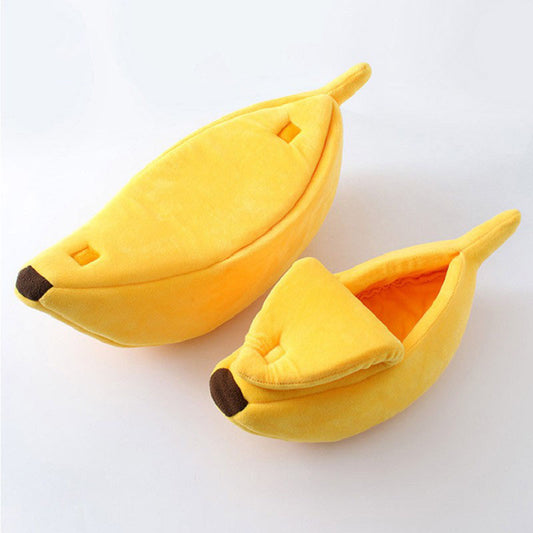 Cute Banana Shape Dog Cat House Soft Warm Kennel Sleeping Bed House Tent Pet Supplies