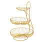 3 Tiers Golden Fruit Storage Baskets Nordic Tier Gold Vegetables Kitchen Organizer Fruit Basket Living Room Home Rack