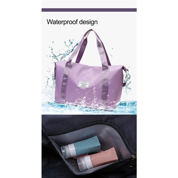 Large-Capacity Folding Travel Bag Foldable Travel Lightweight Waterproof Luggage Duffel Tote Bag Yoga Sport Bag Portable