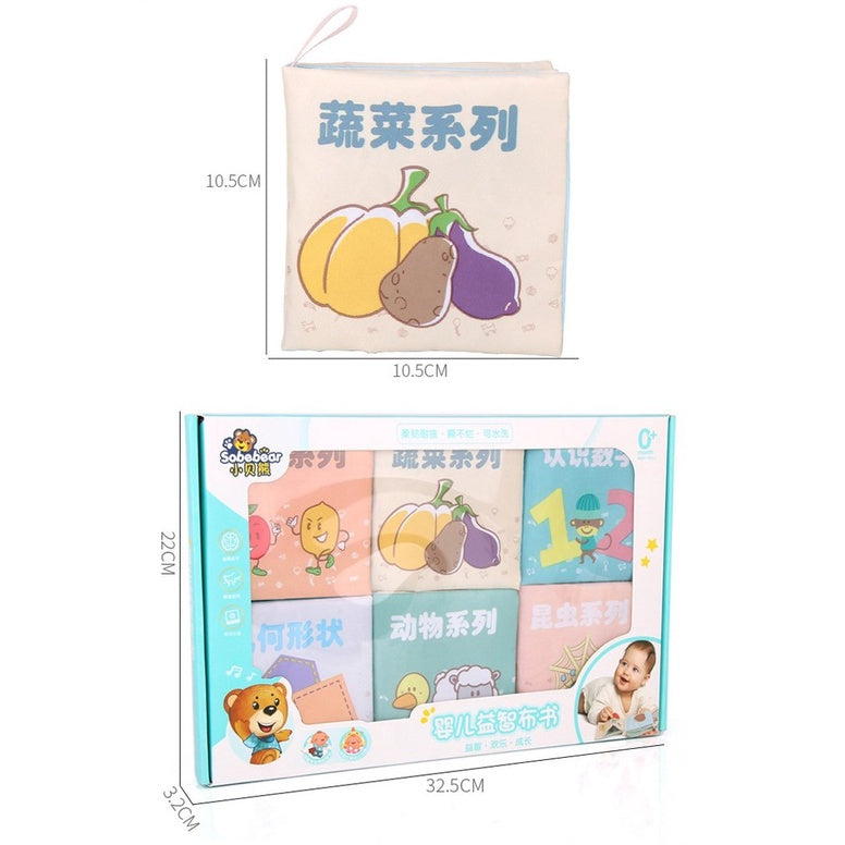 Children Chinese Pinyin Cloth Book Crinkle Sound Kids Storybook Educational Baby Crinkly