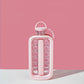 2 in 1 Transparent Ice Ball Maker Summer Water Bottle Ice Molder Bucket Bar Kitchen Tool Portable Icebox Leakproof Lid