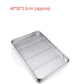 Premium Stainless Steel Oven Baking Tray Removable Cooling Rack Set Plate BBQ Tray Pan Dish Grill Mesh Kitchen Tool