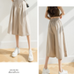 2022 Summer Korean Version Loose Cropped Pants High Waist Wide-leg Pants Slim Female Casual Pleated Casual Capris Skirts