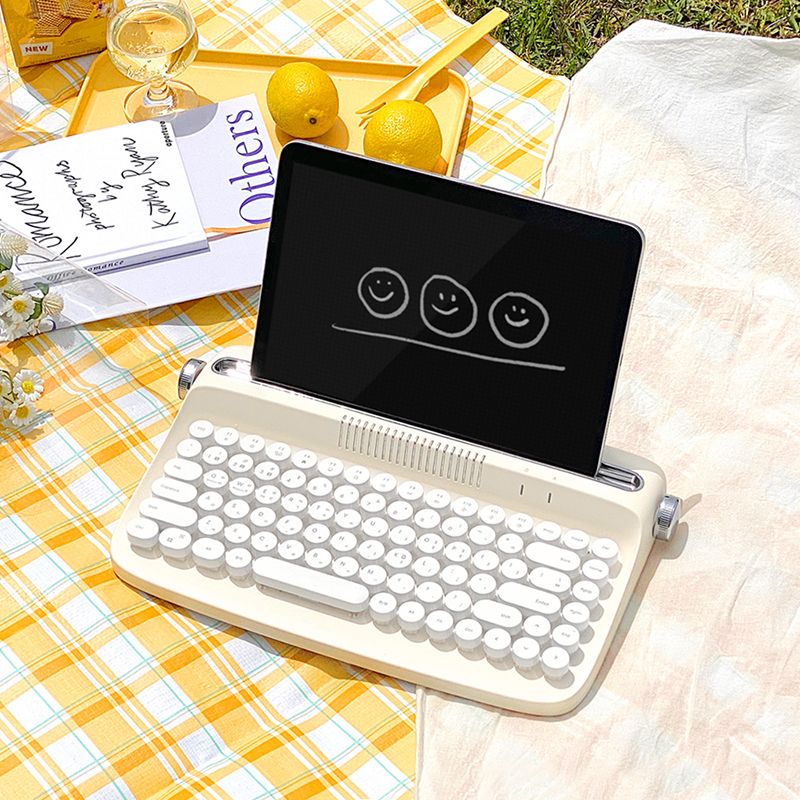 Actto Retro Mini Bluetooth Multipairing Keyboard Membrane Design B303 Original Unique Typewriter For Tablet NEW DESIGN