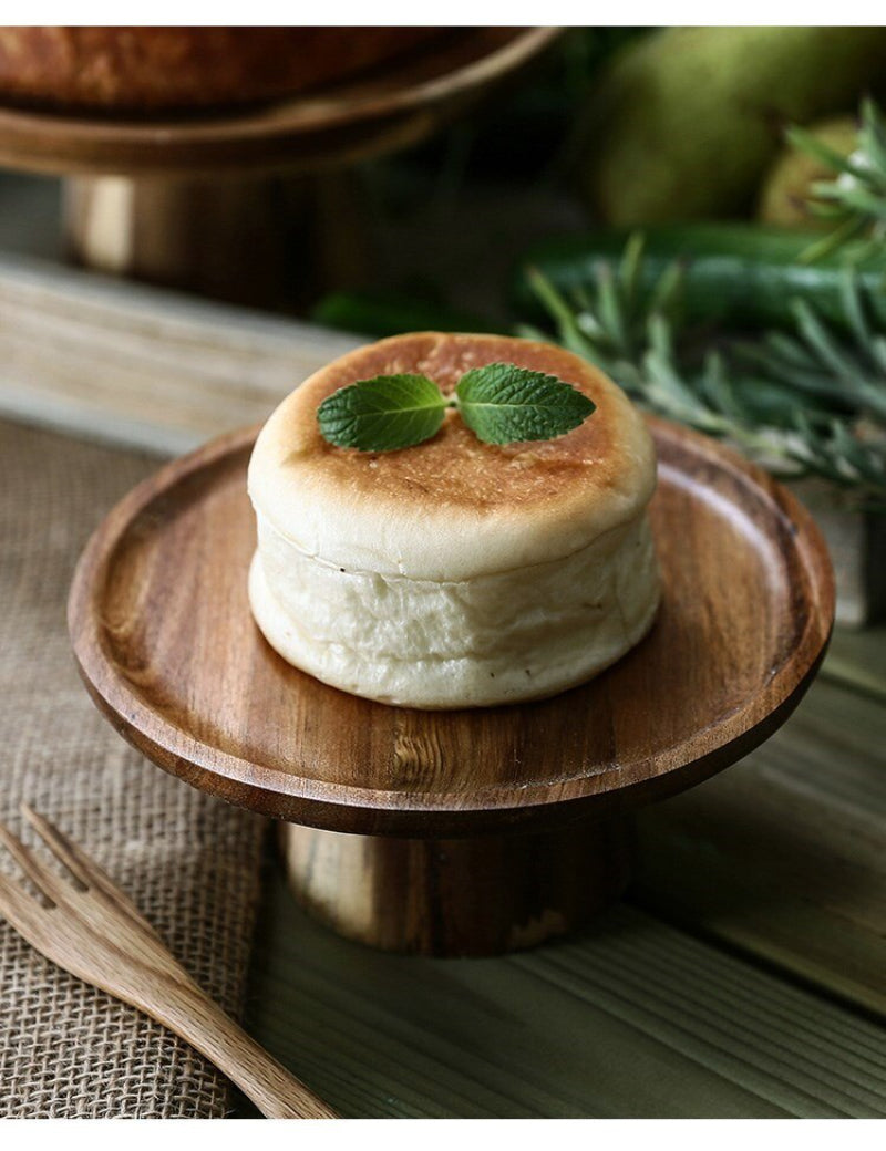 Cake Creative Food Dessert Eco Fruit Home Stand Natural Wood Photography Plate Serving Tray Japanese Style Wooden Tray