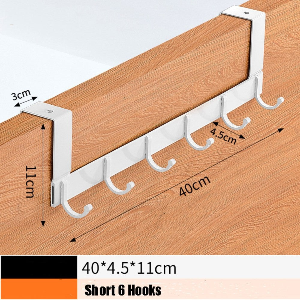 Copy of Black/White 6 Door Hooks Hole-free Practical Hat Clothes Wall Hook Coat Towel Hanger Rack for Door Back Kitchen Bathroom