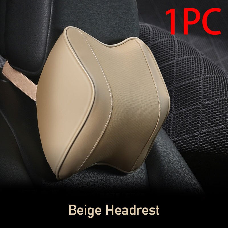 Car Pillow Interior Headrest Pillows Front Seat Waist Back Support Memory Foam Cotton for Neck Head Rest Protector Accessories