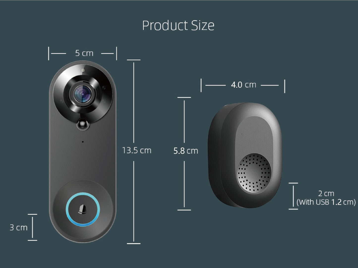 Tuya Smart Video Doorbell Camera 1080P WiFi Video Intercom Door Bell Camera Two-Way Audio Works With Alexa Echo Home Cam