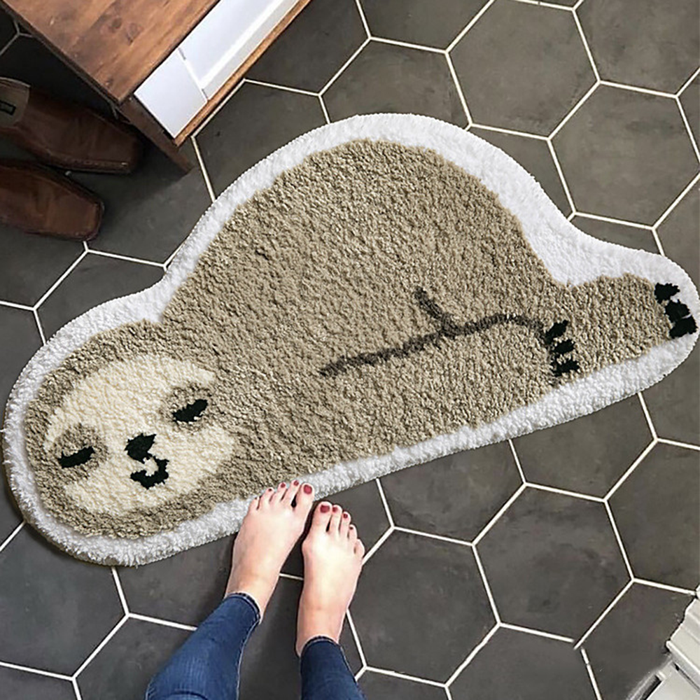 Sloth - Shaped Modern Minimalist Non-slip Floor Mat 40*60cm Carpet Door Mat Home Living Room Absorbent Scratch Resistant