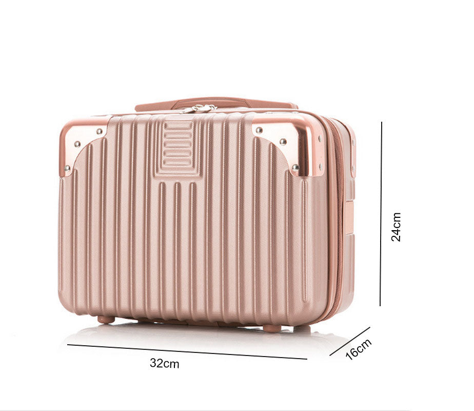 14 inch make up bag mini suitcase hand carry luggage, cosmetic bag, anti-scratch with large capacity makeup pouch