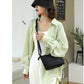 Simple Pure Color Nylon Sling Bag Women Fashionable Water Repellent Shoulder Crossbody Elegant Adjustable Strap Artistic