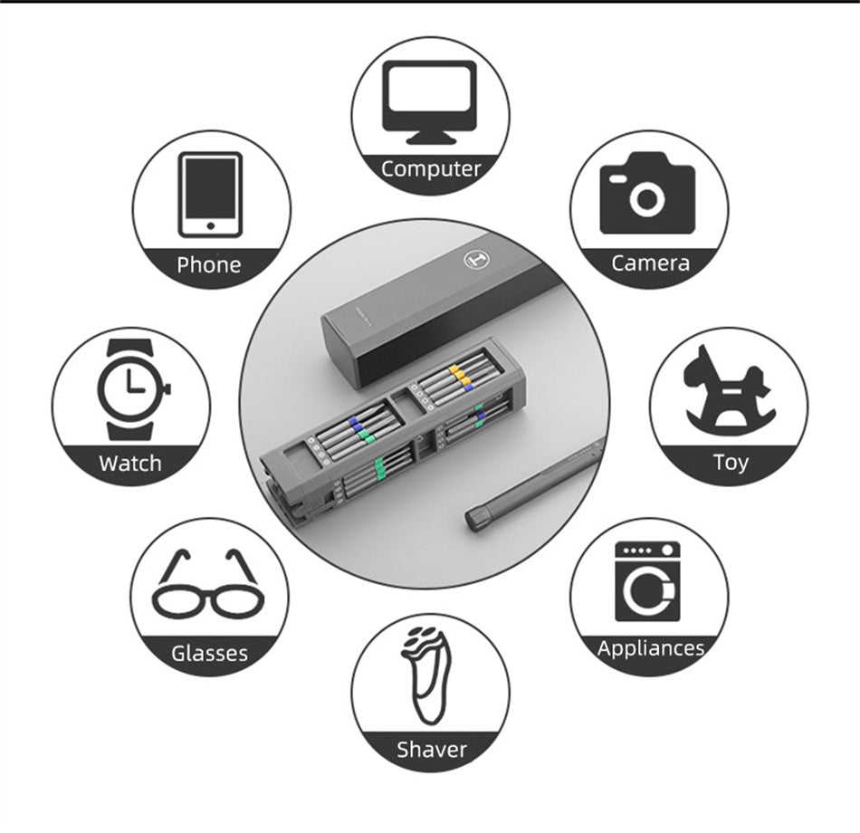 46 in 1 Magnetic screwdriver set Kit-service tool Precision hexagon socket screwdriver multifunctional combination set