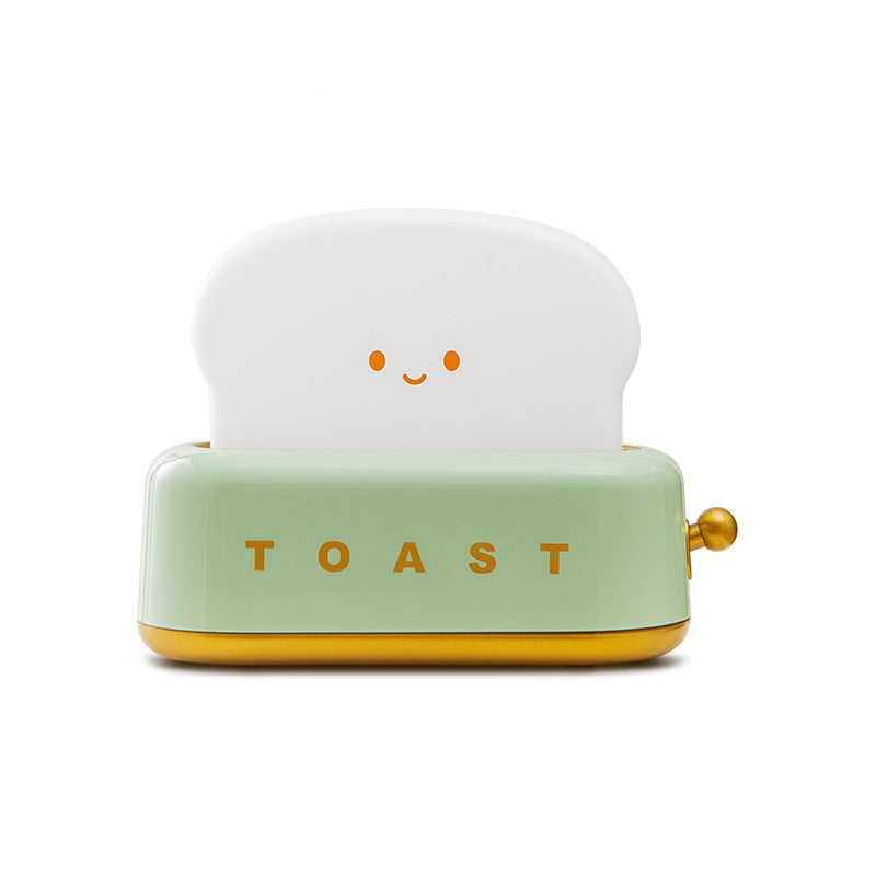 Creative Toast Night Light USB Rechargeable Timing LED Cute Sleep Lamp Household Decorative Lamp for Home Bedroom Table