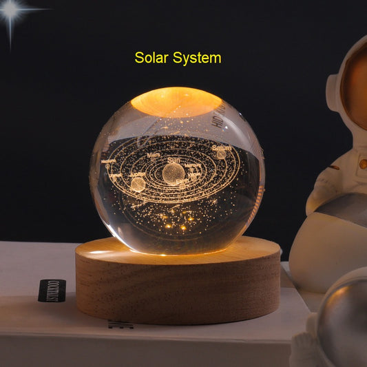 Creative Universe Galaxy Luminous Crystal Ball Night Light Bedroom Desktop Decoration Valentine's Day Gift Birthday