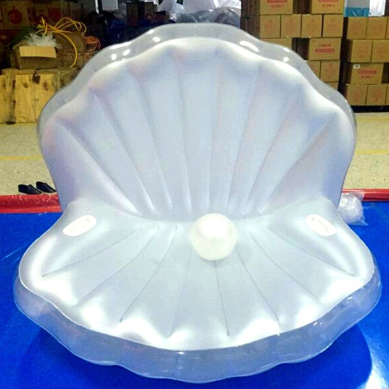 Clamshell Rope Float XXL Giant floatie beach clam seashell pearl inflatable float swimming ...