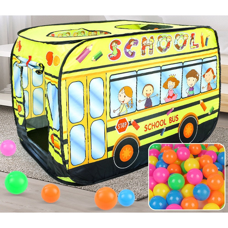 Children Play Tent Kids Bus Folding Ice-Cream School Bus Tent All Time Favorite