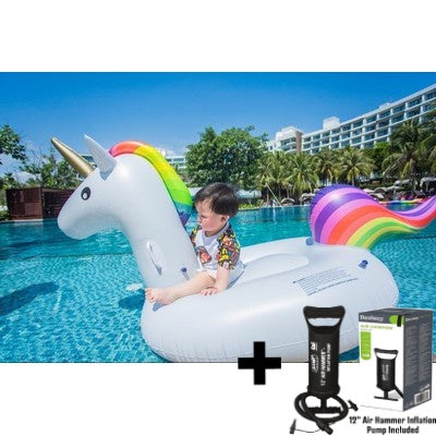 Copy of Rainbow unicorn float, giant and large floaties, for swimming pool and party