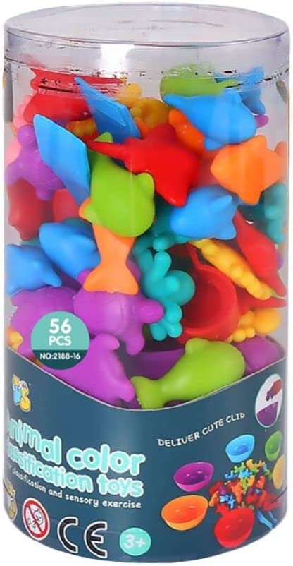 Kids Rainbow Matching Game Montessori Toys Animal Cognition Color Sort Fine Motor Training Sensory Education Toys Gifts