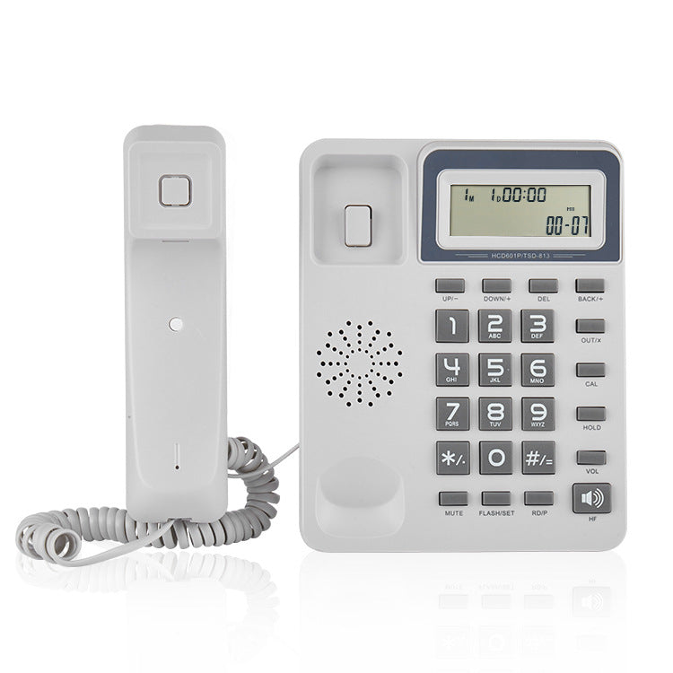 Desktop Corded Landline Phone Fixed Telephone with LCD Display Mute/ Pause/ Hold/ Flash/ Redial/ Hands Free/ Calculator